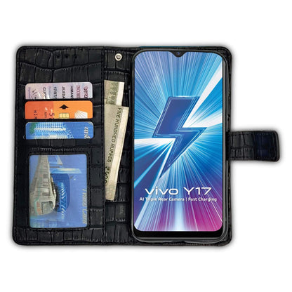 Black wallet flip cover for Vivo Y12/Y15/Y17/U10 – Pikkme – photo 2