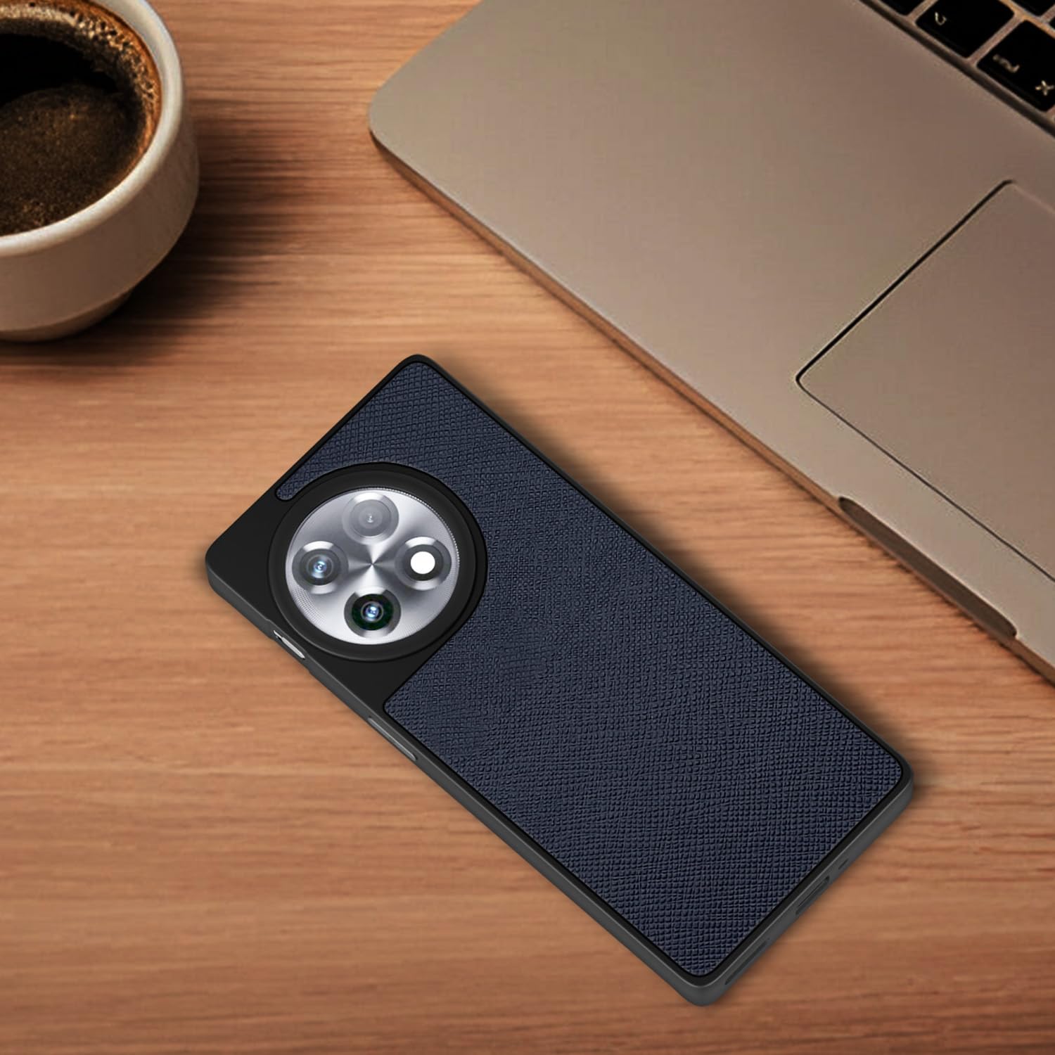 OnePlus 11R 5G Leatherback phone cover in blue by Pikkme – photo 4