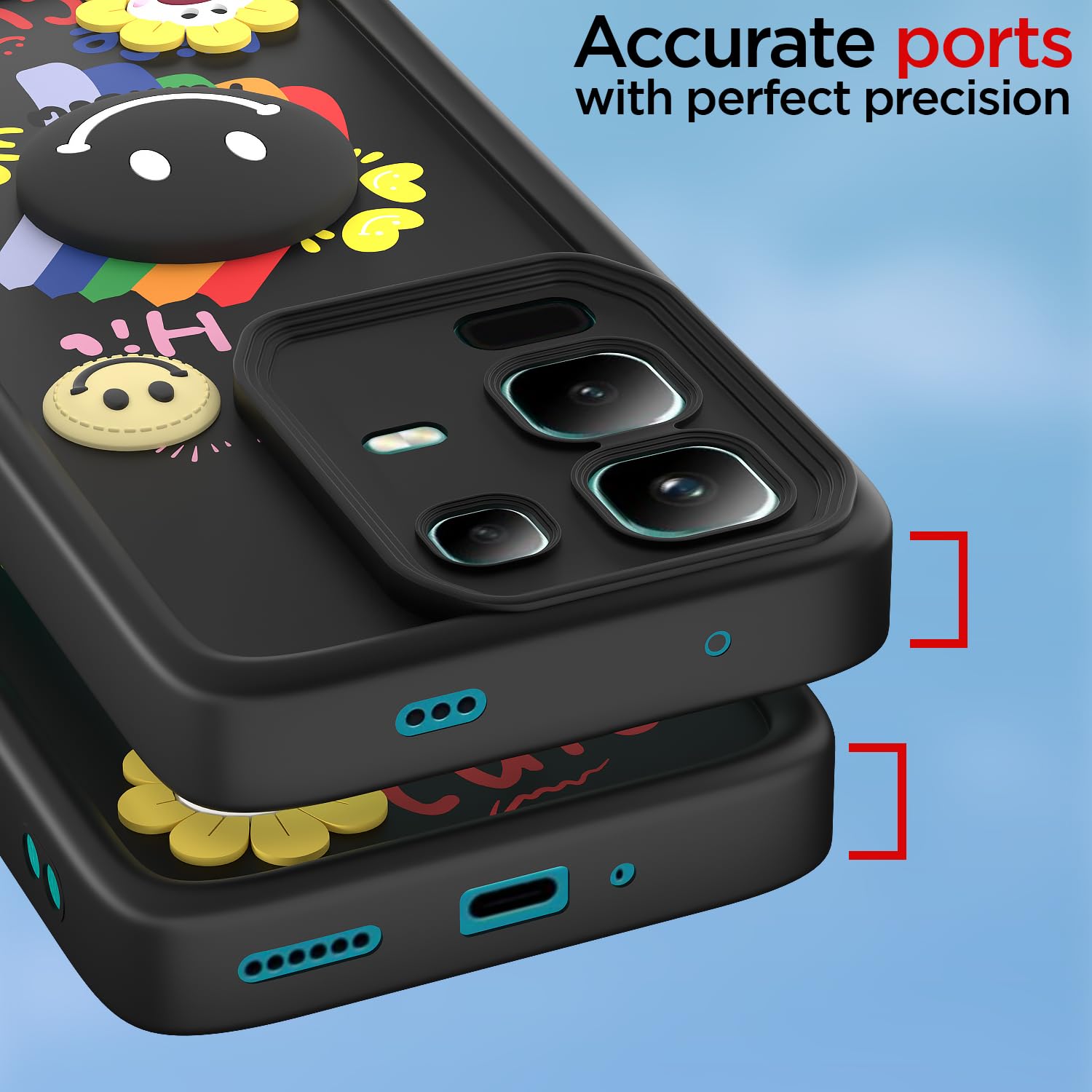 Pikkme black Soft Silicone mobile back cover for Infinix Note 50s 5G – photo 4