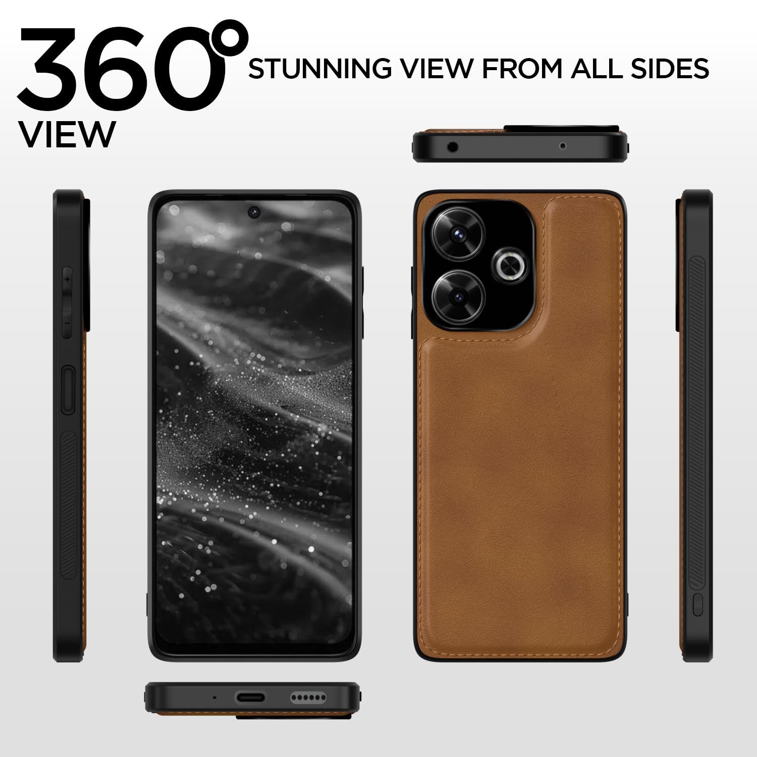 Brown back cover for Redmi 13/Poco M6 Plus 5G – Pikkme – photo 2
