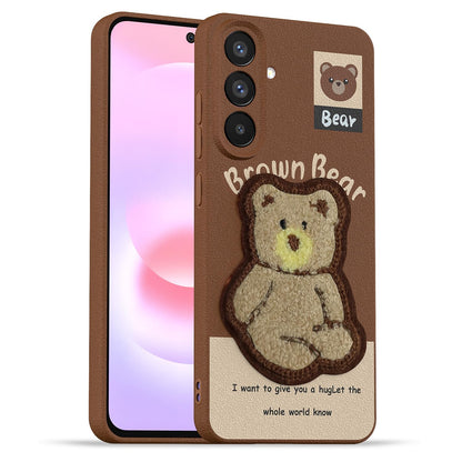 Brown Plush Patch back cover for Samsung A37 5G – Pikkme