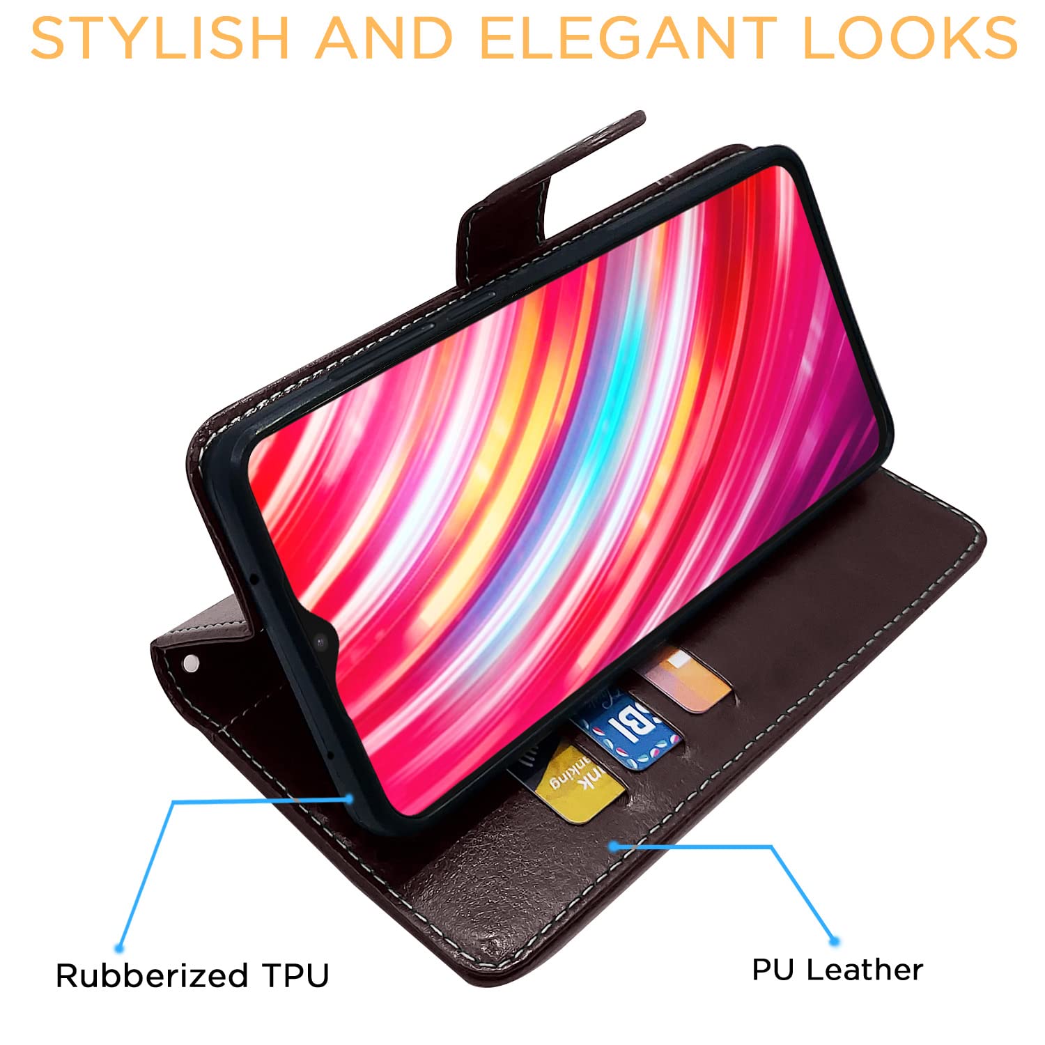 Pikkme Redmi Note 8 Pro coffee & brown flip case – photo 6