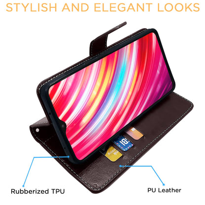 Pikkme Redmi Note 8 Pro coffee & brown flip case – photo 6
