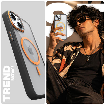 Pikkme iPhone 15 black & orange mag-safe back cover – photo 7