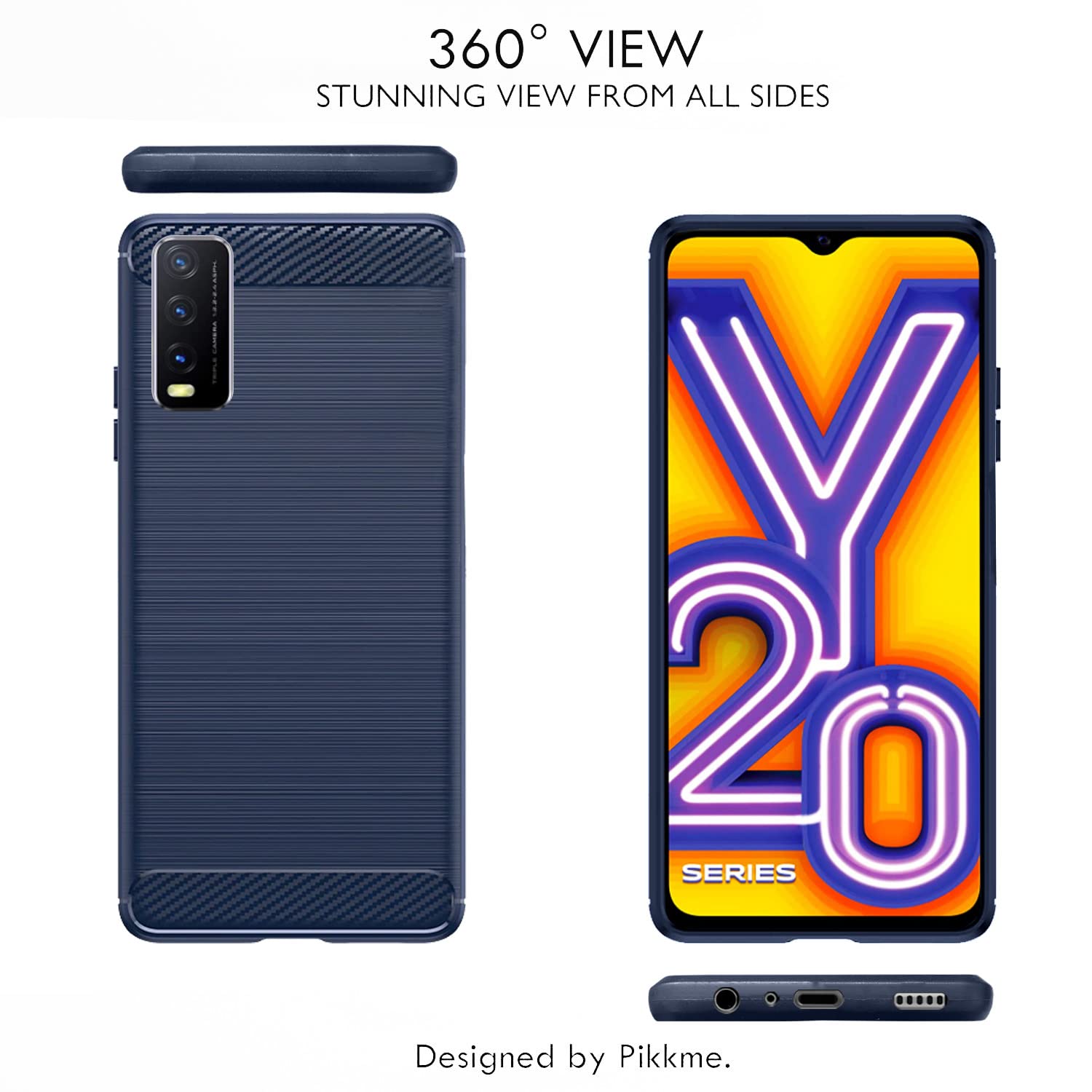 Pikkme blue Hybrid phone cover for Vivo Y12s/Y20/Y20i/Y20G – photo 3