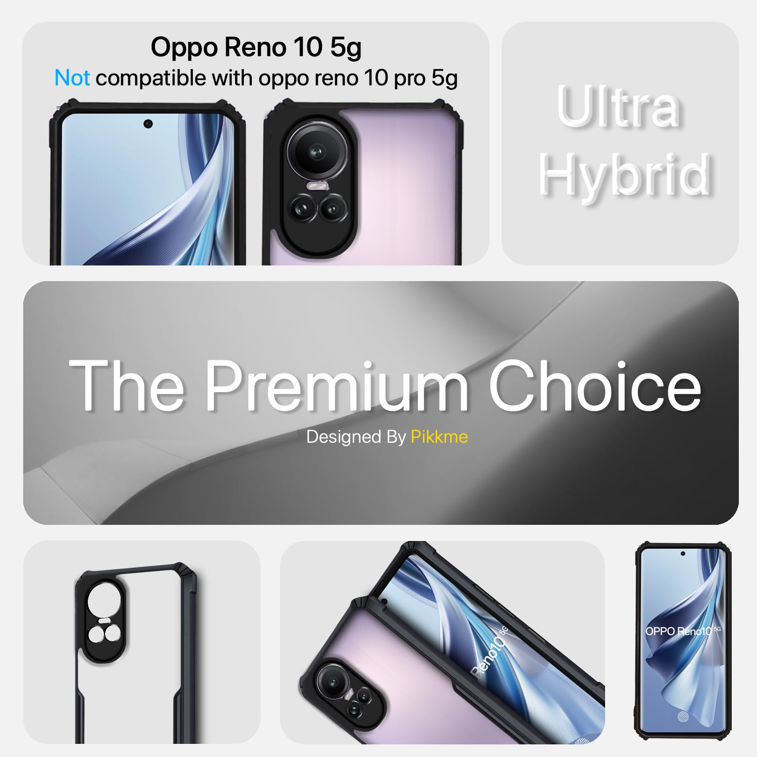 Pikkme Oppo Reno 10 5G Hybrid black phone cover – photo 2