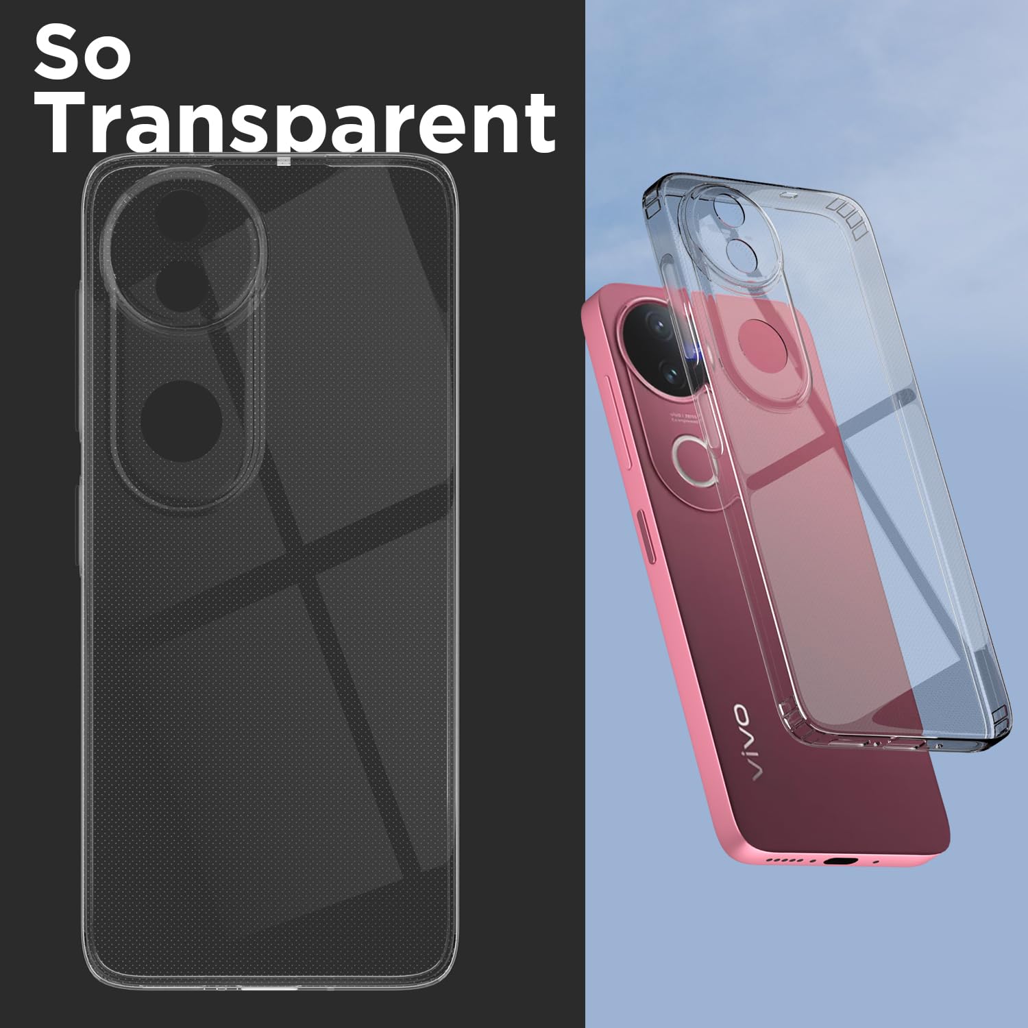 Pikkme transparent mobile cover for iQOO Z10R/Vivo V50/V50e/Vivo T4R 5G – photo 2