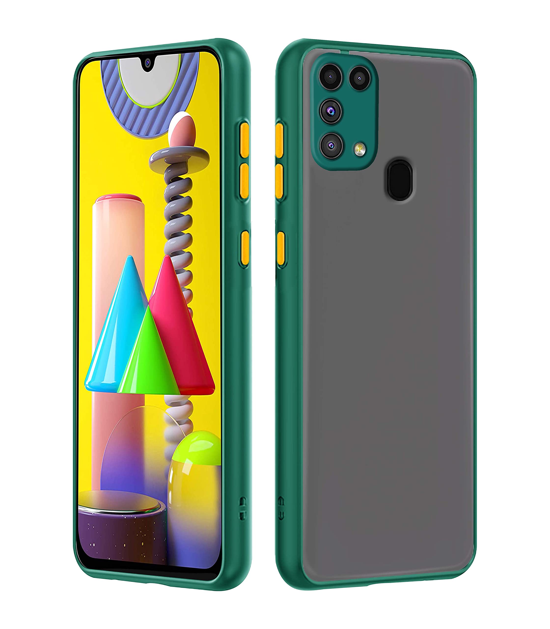 Pikkme green Matte back cover for Samsung M31