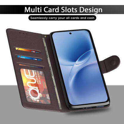 Pikkme Vivo V70 FE 5G Wallet coffee flip cover – photo 5