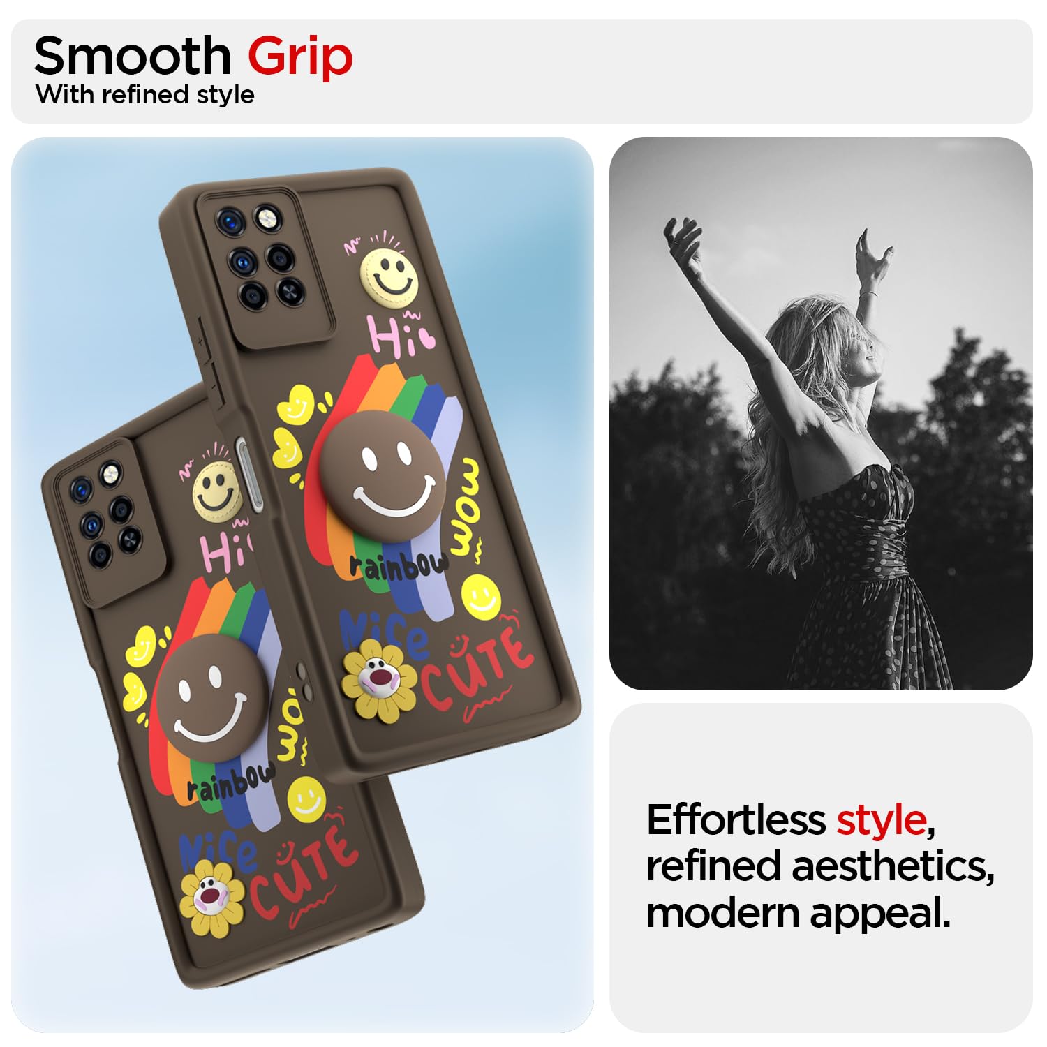 Infinix Note 10 Pro Soft Silicone mobile cover in brown by Pikkme – photo 2