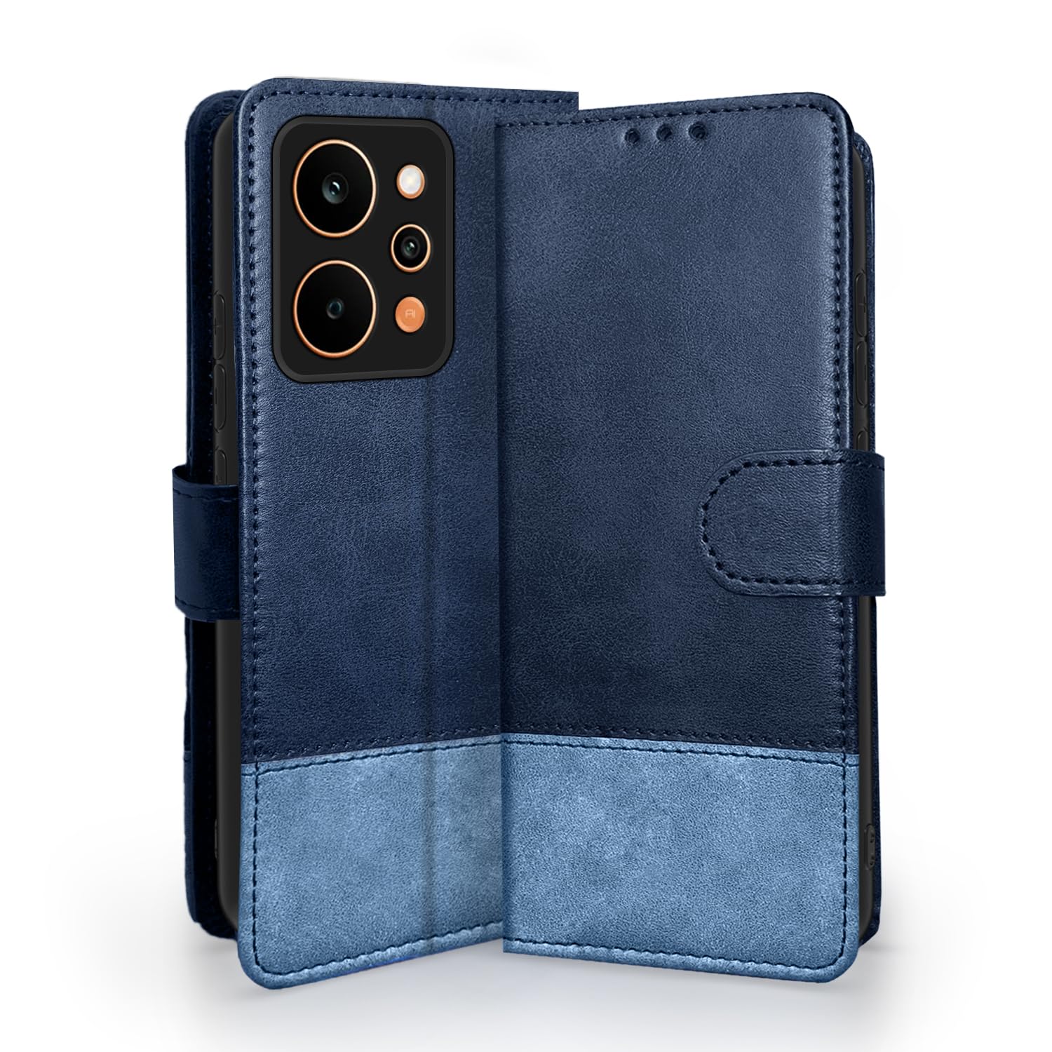 Navy & light blue flip cover for Realme P4 Power 5G – Pikkme