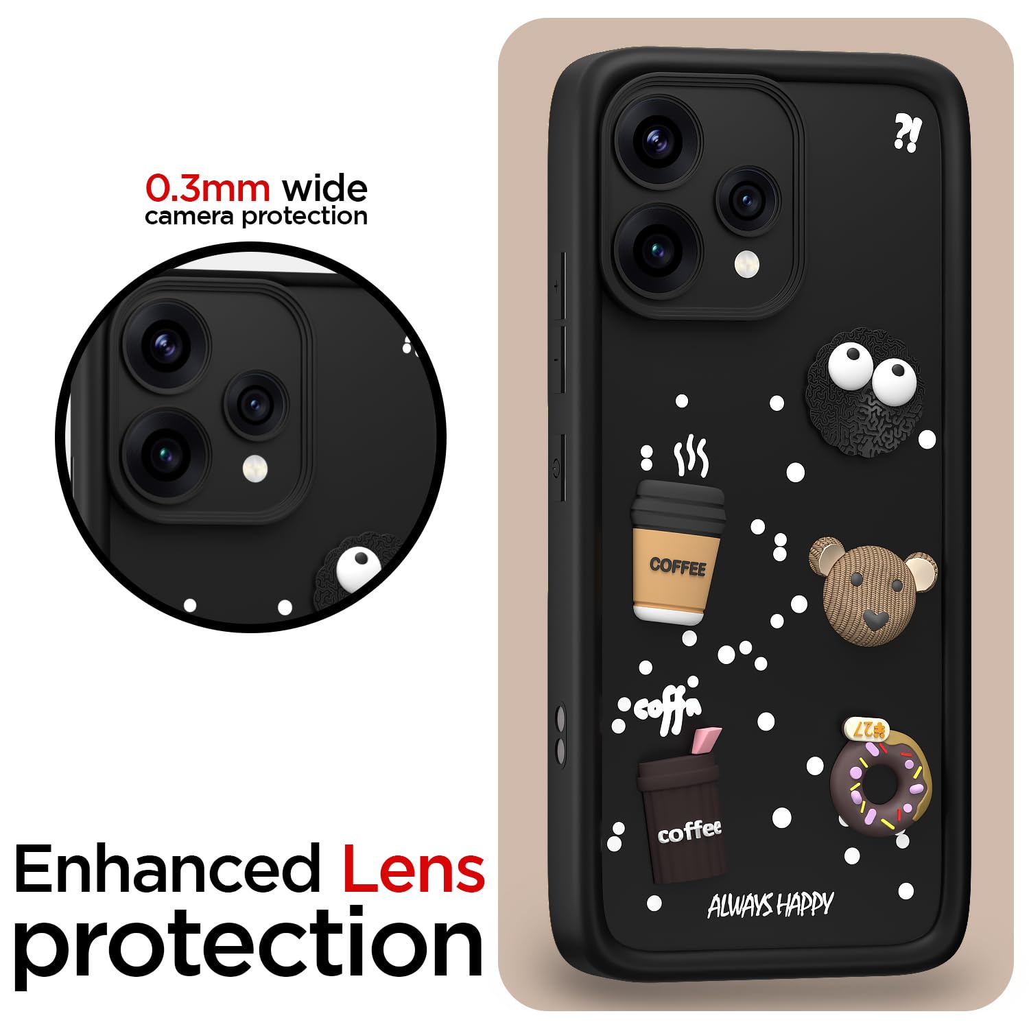 Oppo Reno 15 5G/3D phone cover in black by Pikkme – photo 5