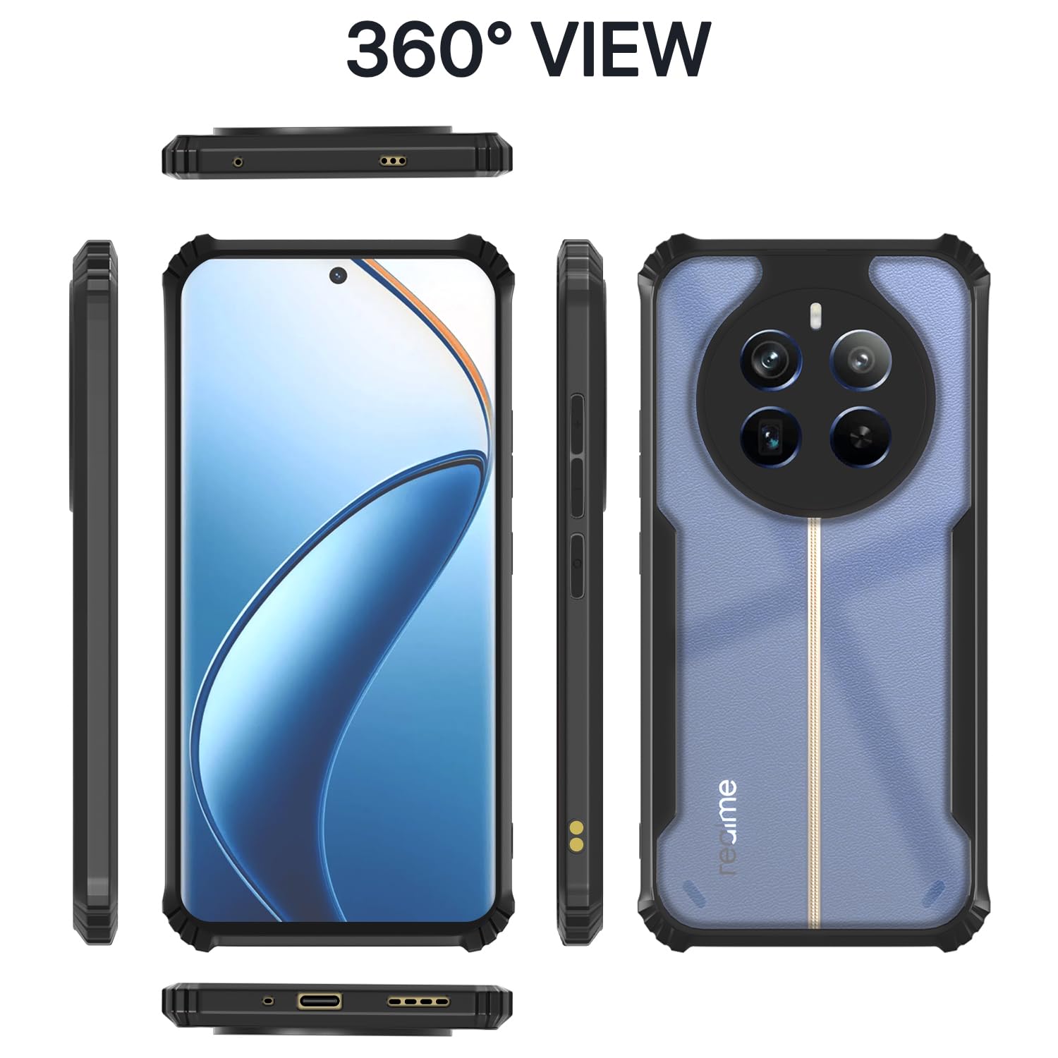 Realme 12 Pro/12 Pro Plus 5G back cover in black by Pikkme – photo 2