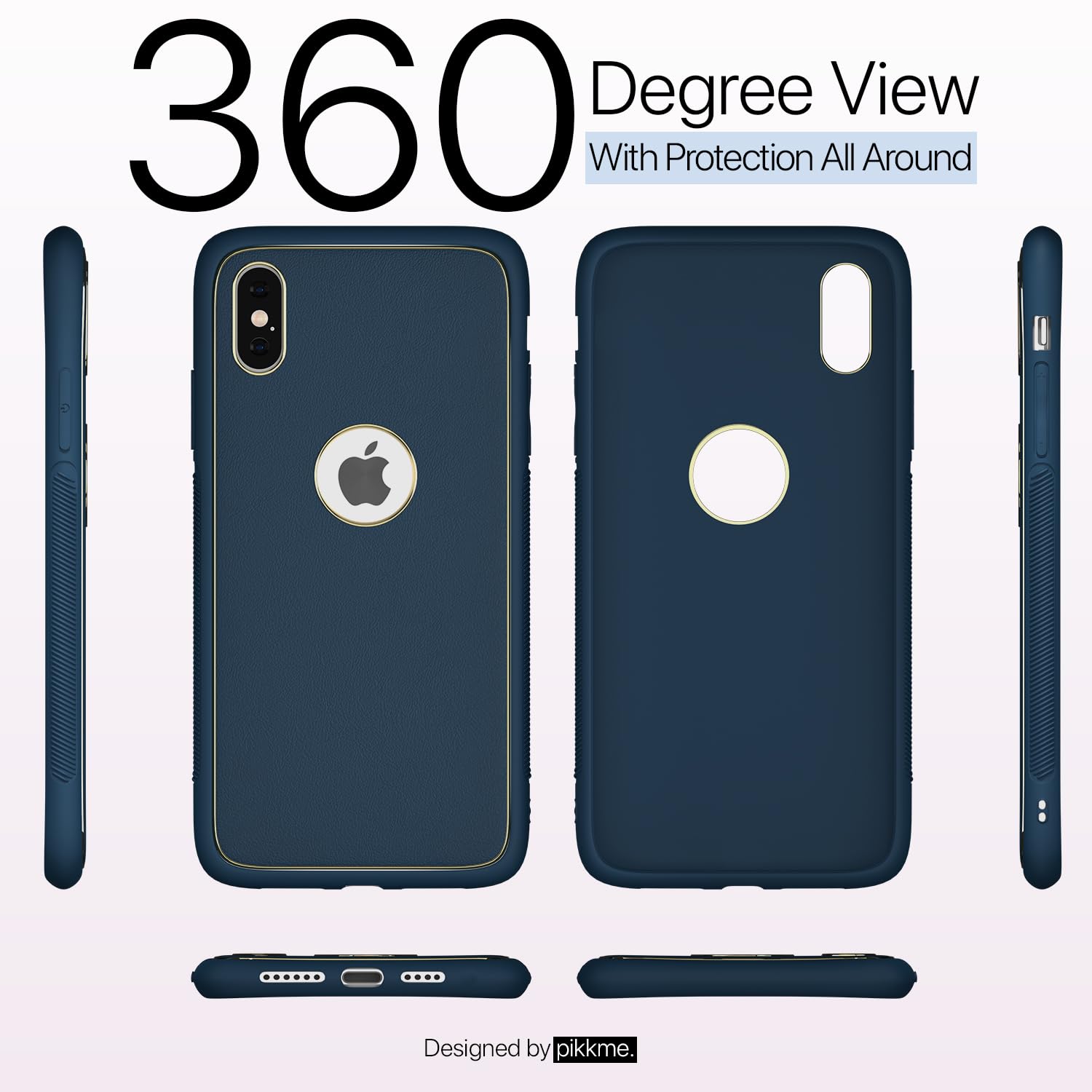 iPhone XS Max mobile back cover in blue by Pikkme – photo 3