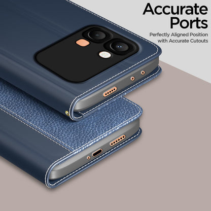 Infinix Note Edge 5G Wallet flip case in blue by Pikkme – photo 2