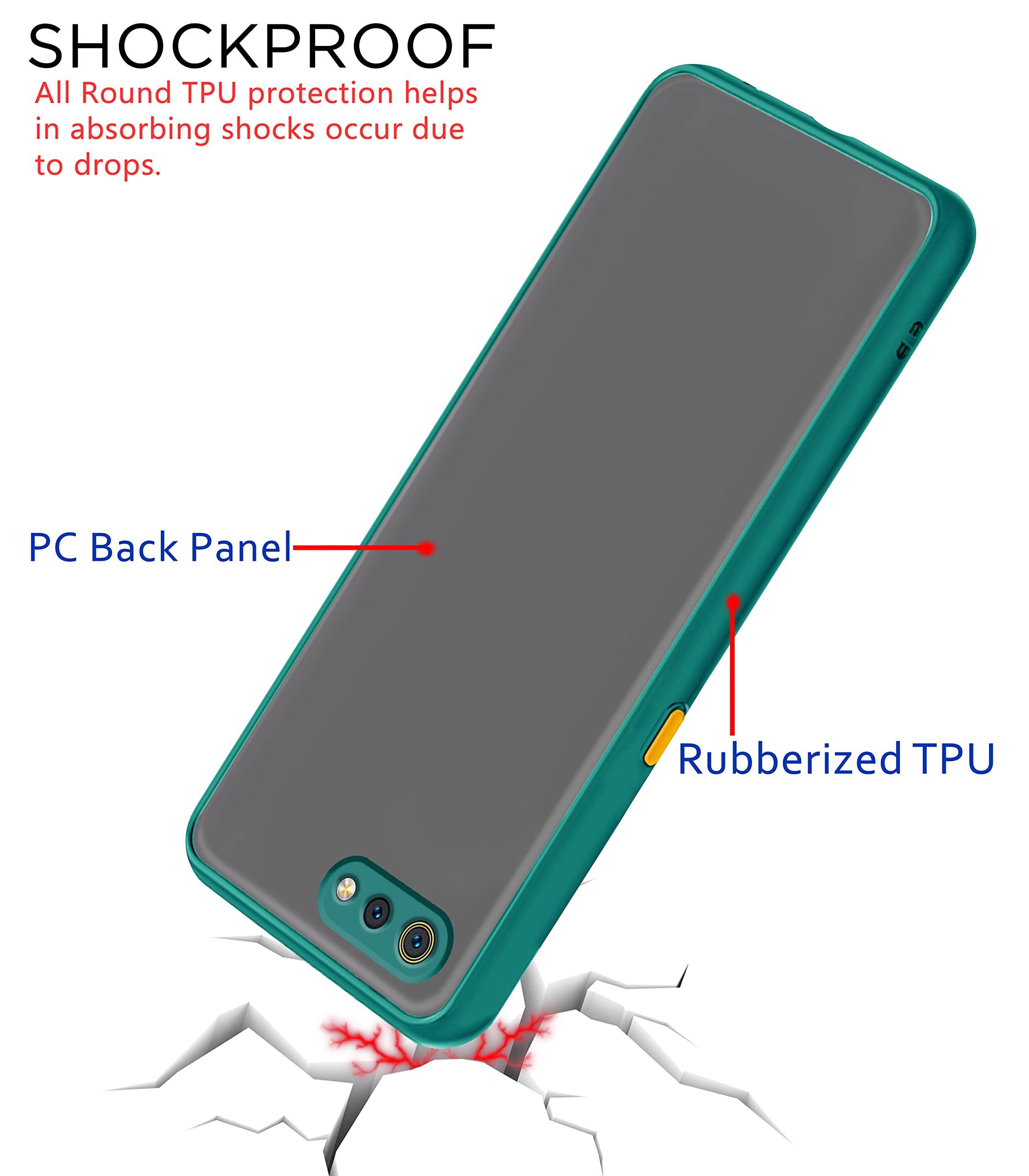 Green mobile back cover for Realme C2 – Pikkme – photo 4