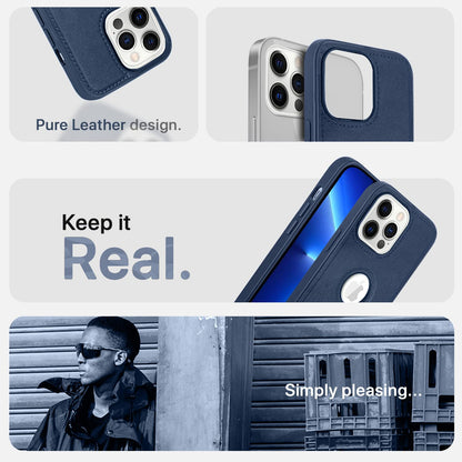 Blue Leather mobile back cover for iPhone 13 Pro Max – Pikkme – photo 5