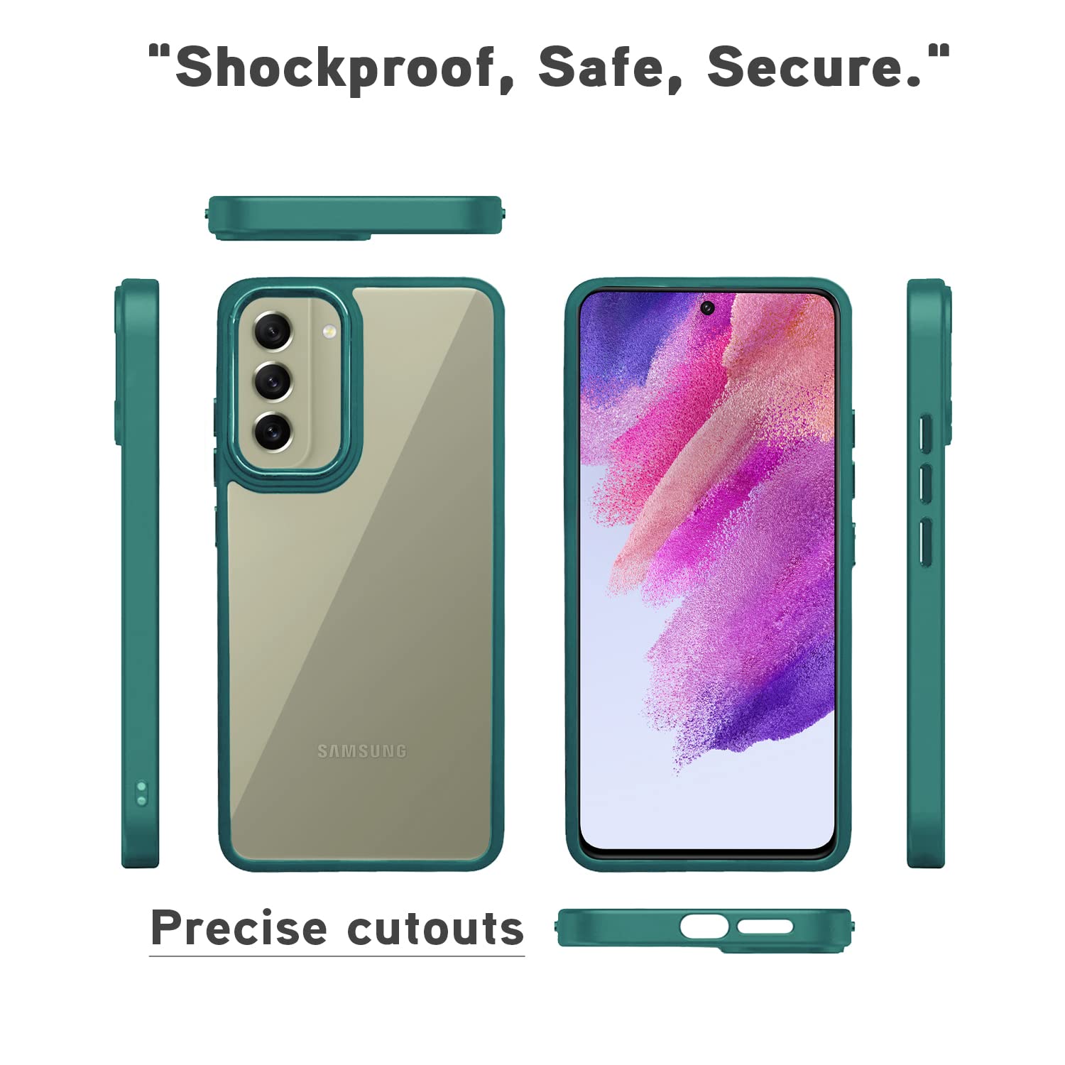 Samsung S21 FE back cover in dark green by Pikkme – photo 3