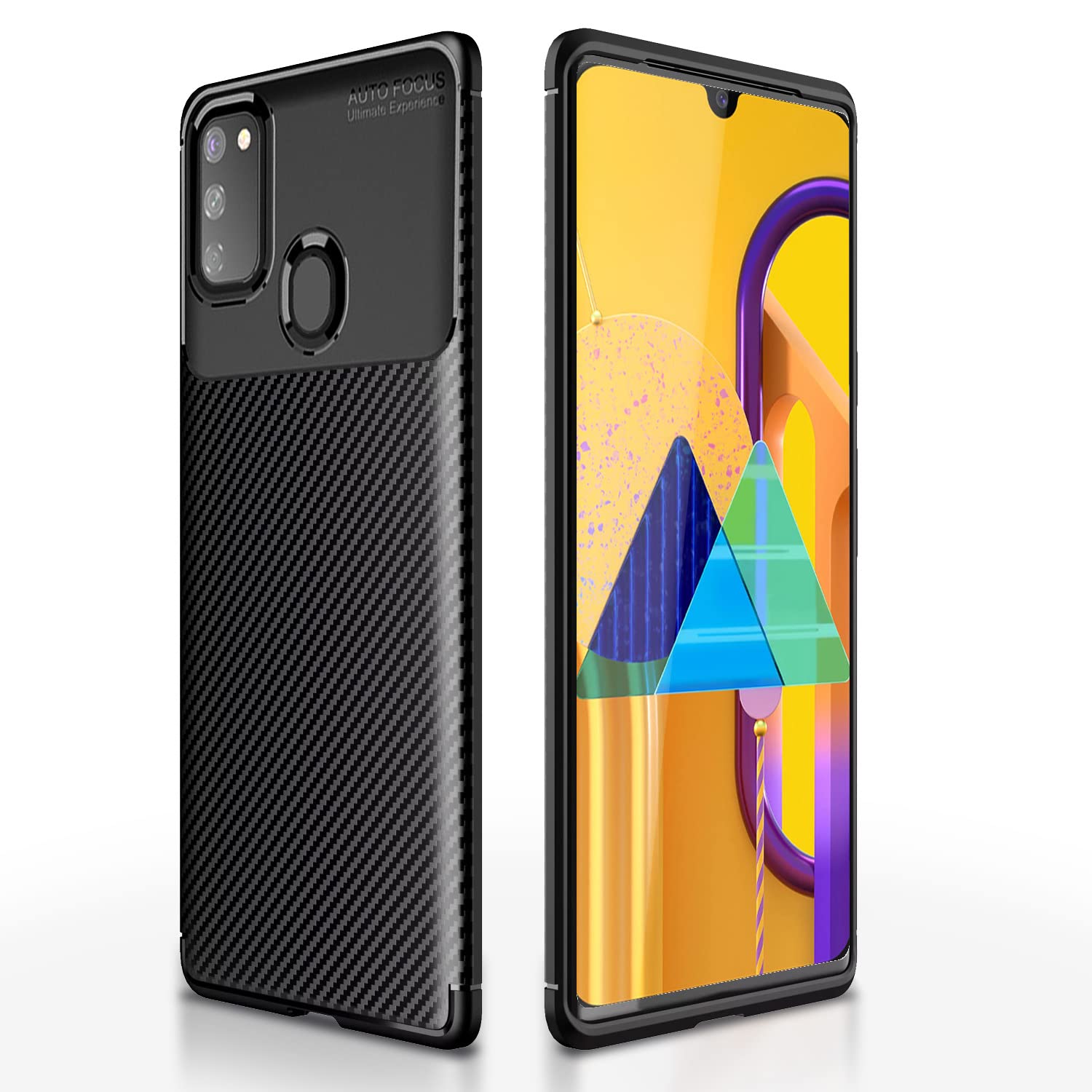 Samsung M30s/M21/M21 (2021) Carbon phone cover in black by Pikkme