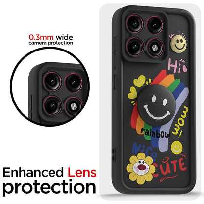 Moto Edge 70 Pro 5G Smile Rainbow back cover in black by Pikkme – photo 5