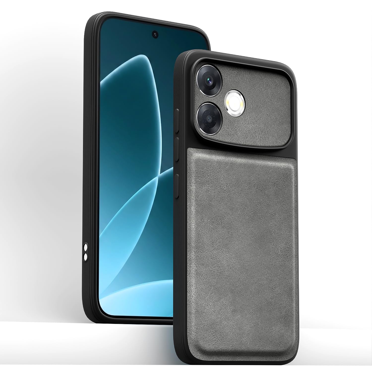 Pikkme Oppo F33 Pro 5G Leather grey phone cover – photo 2