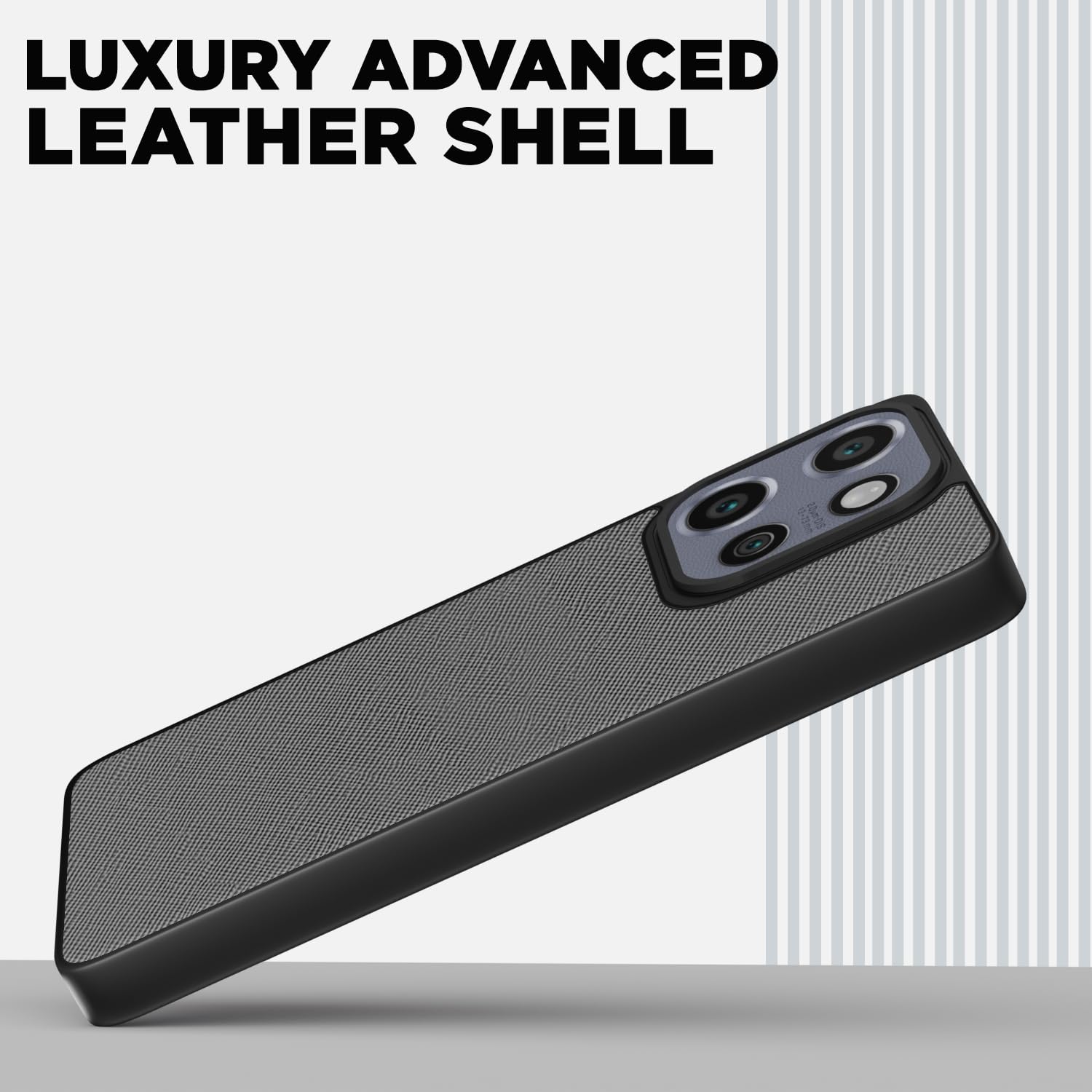 Moto Edge 50 Neo 5G Leatherback back cover in grey by Pikkme – photo 2