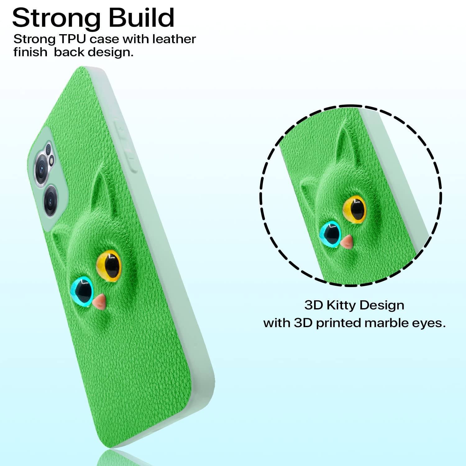 OnePlus Nord CE 2 5G Cat back cover in green by Pikkme – photo 3