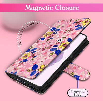 Pikkme Redmi Note 14 Pro Plus 5G Wallet pink flower flip cover – photo 6