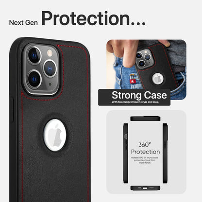 Black Leather phone cover for iPhone 11 Pro Max – Pikkme – photo 7