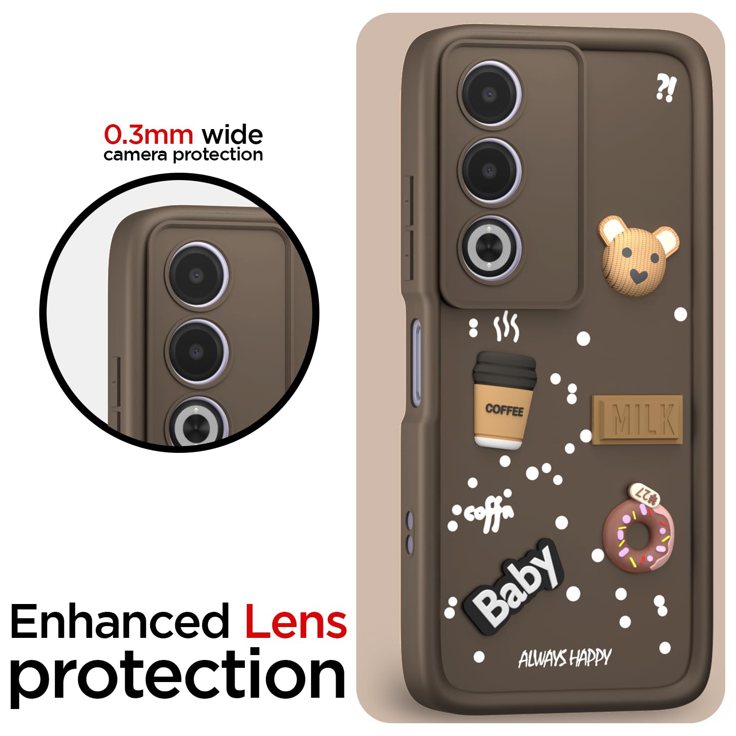 Pikkme Oppo A3 Pro 5G Silicone brown phone cover – photo 5