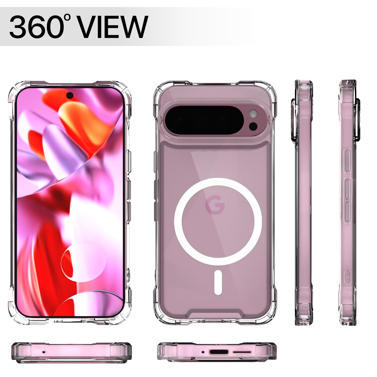 Google Pixel 9 Pro XL 5G MagSafe mobile back cover in transparent mag-safe by Pikkme – photo 7
