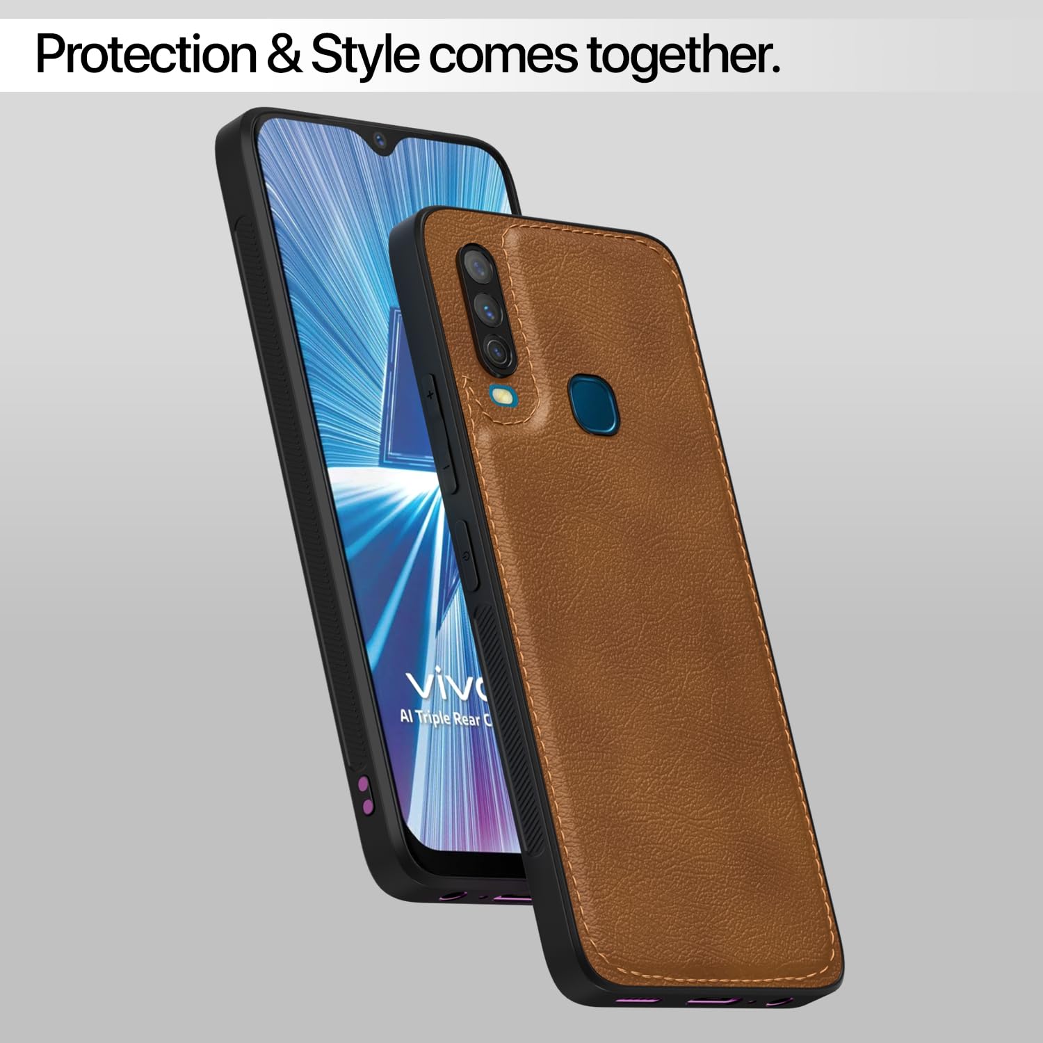 Pikkme Vivo Y12/Y15/Y17/U10 brown back cover – photo 6