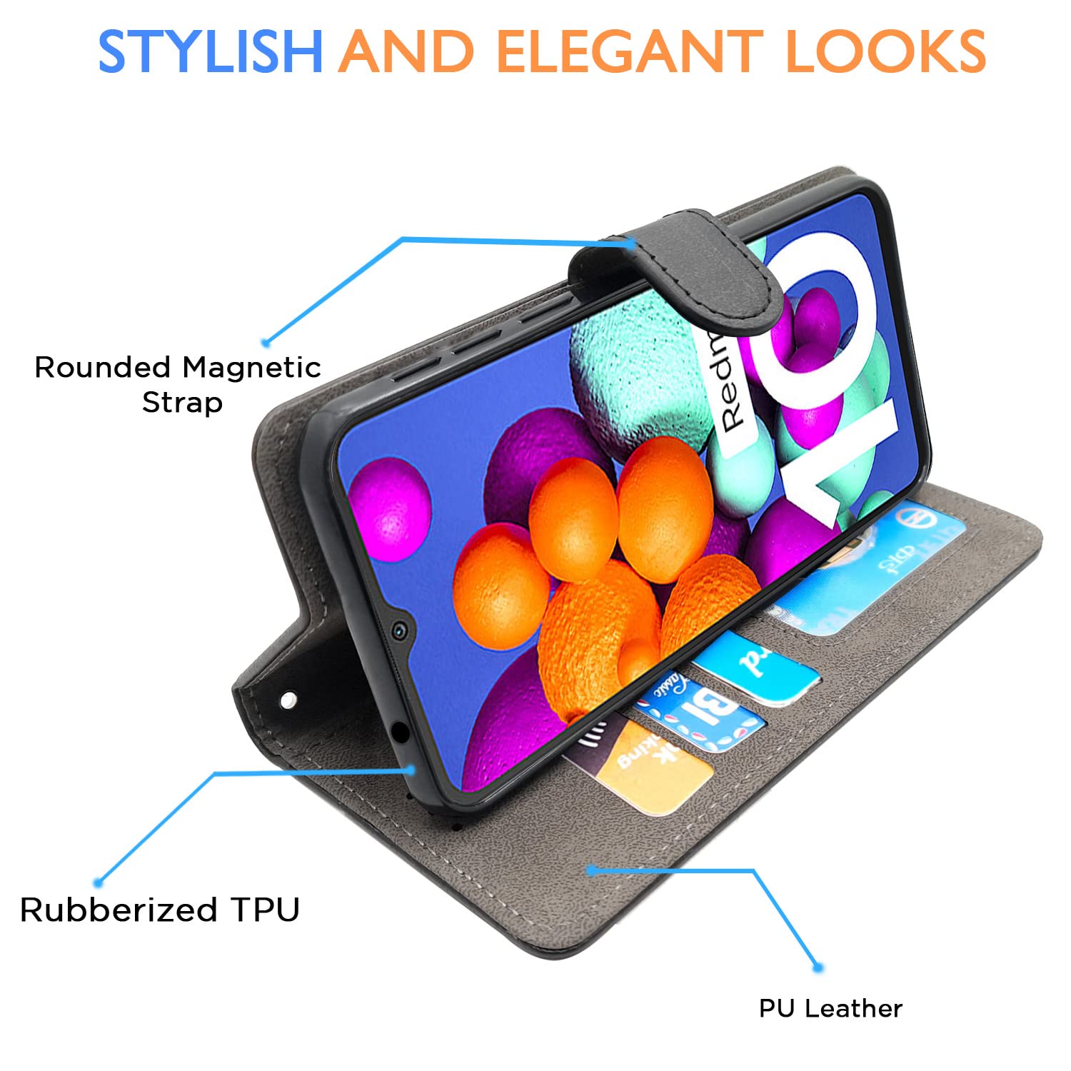 Redmi 10/10 Power flip case in black by Pikkme – photo 5