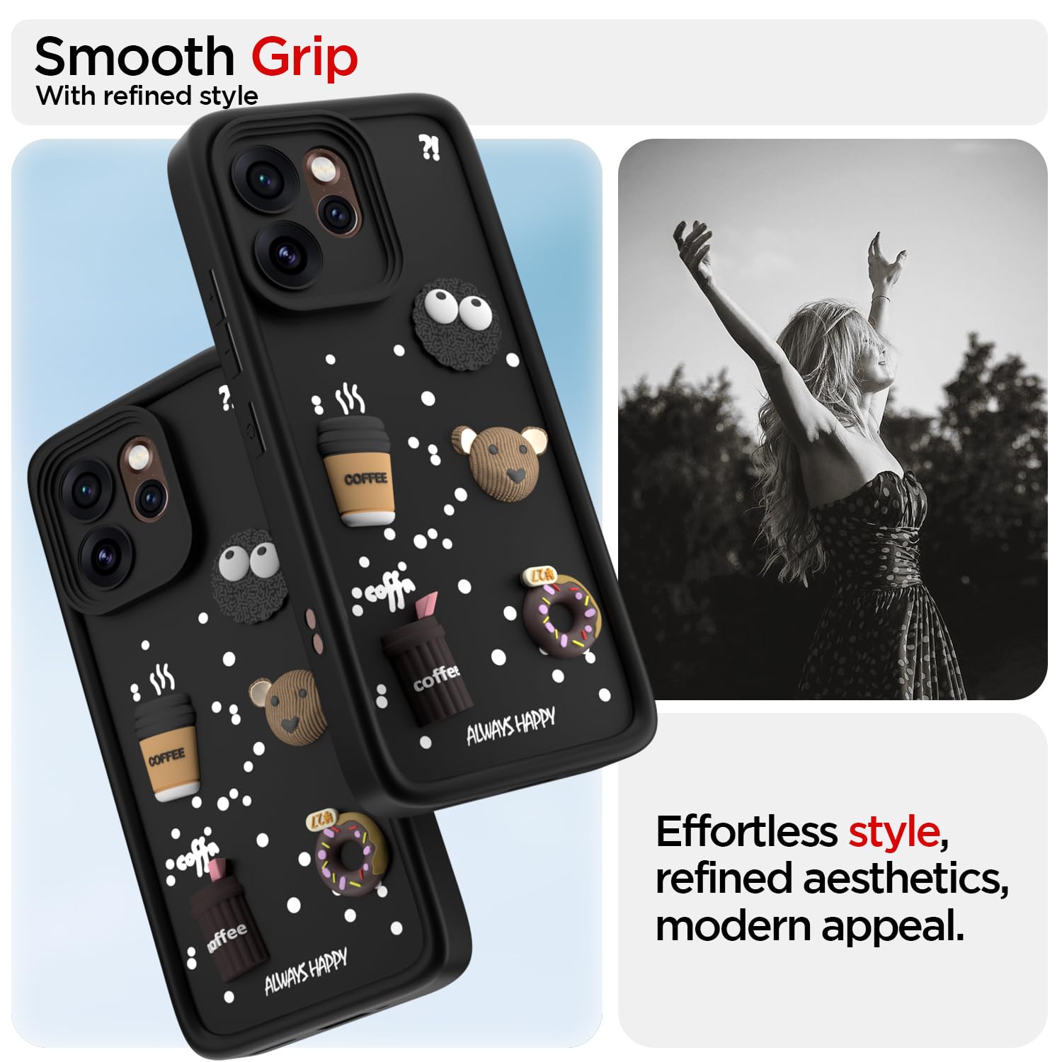 Pikkme Oppo Reno 15 Pro Mini 5G/3D Silicone black mobile back cover – photo 2