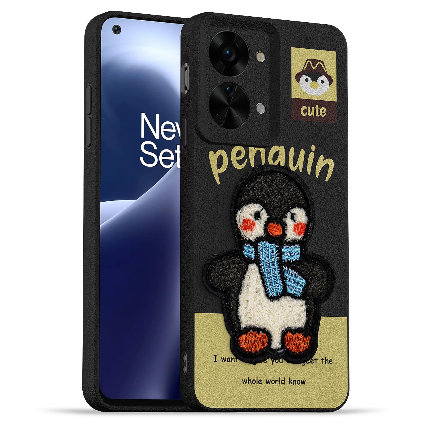 Pikkme OnePlus Nord 2T 5G Plush Patch black phone cover