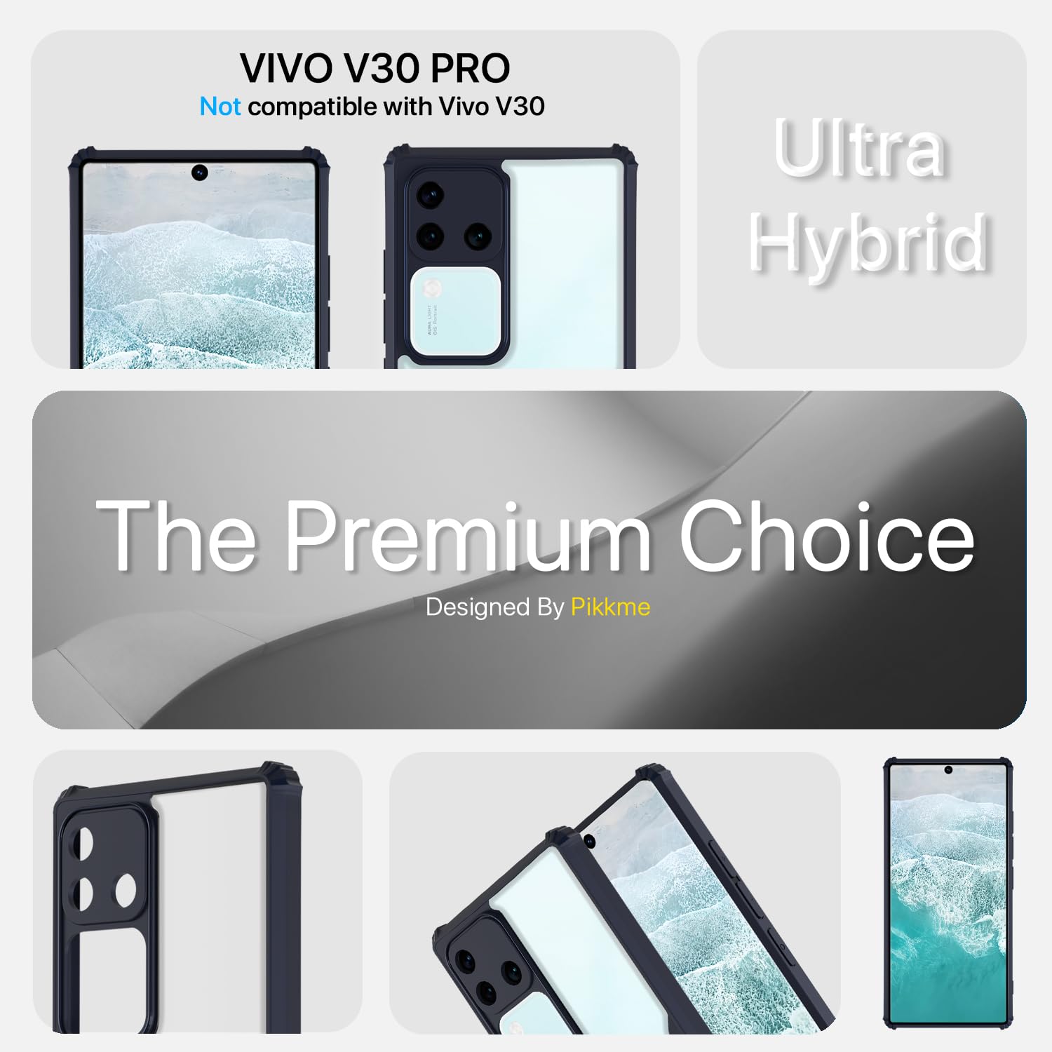 Pikkme Vivo V30 Pro 5G Clear blue mobile cover – photo 3