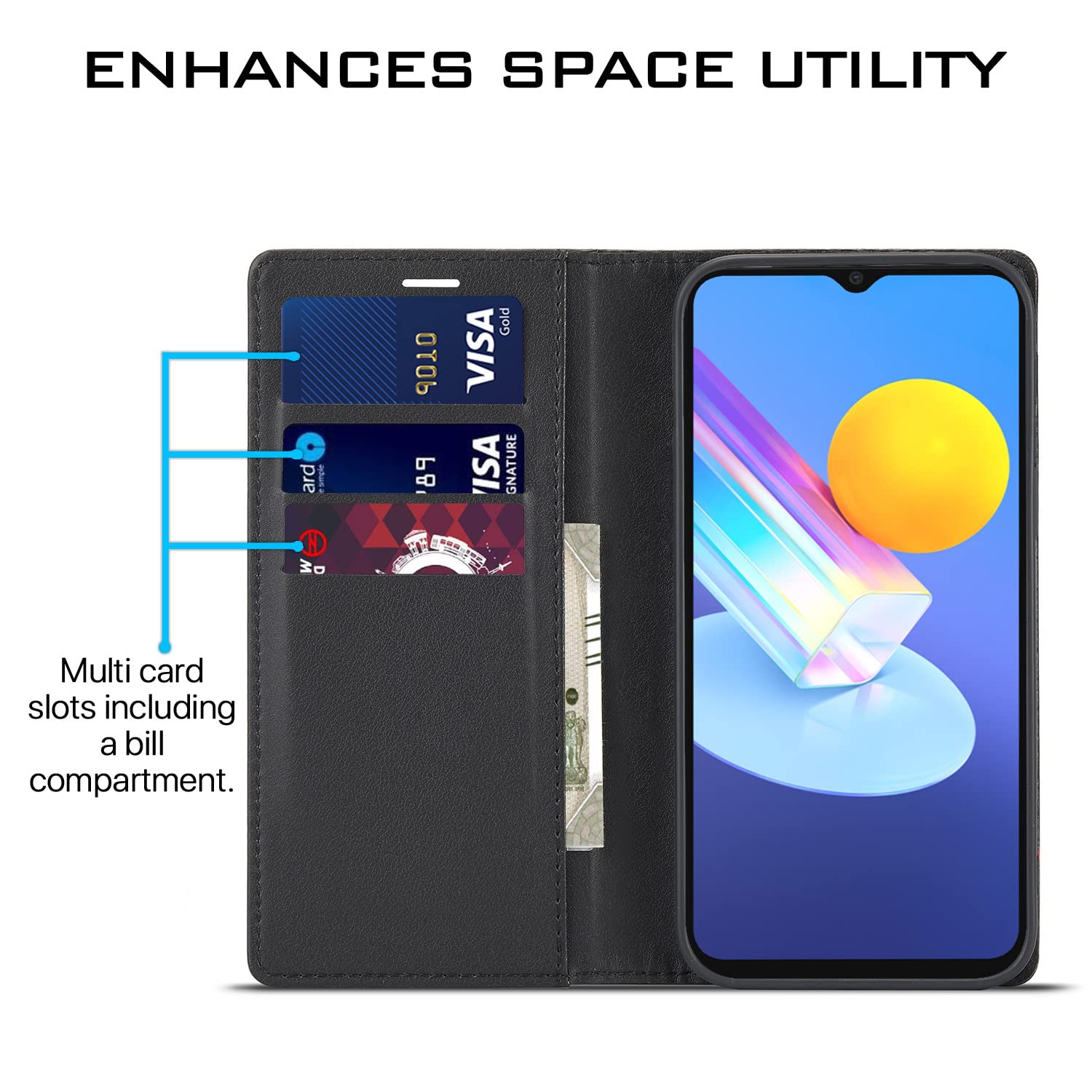 Pikkme Vivo Y72 5G black flip case – photo 3