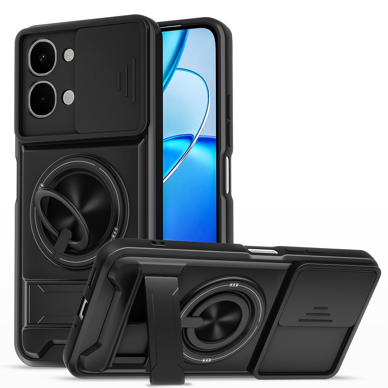 Vivo T5x/Y51 Pro/Y500i mobile back cover in black by Pikkme