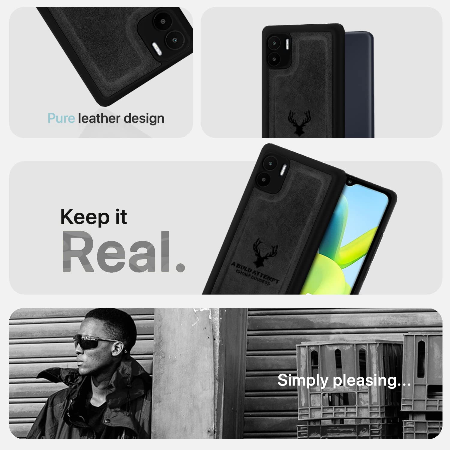 Pikkme Redmi A1/A2 black mobile back cover – photo 4