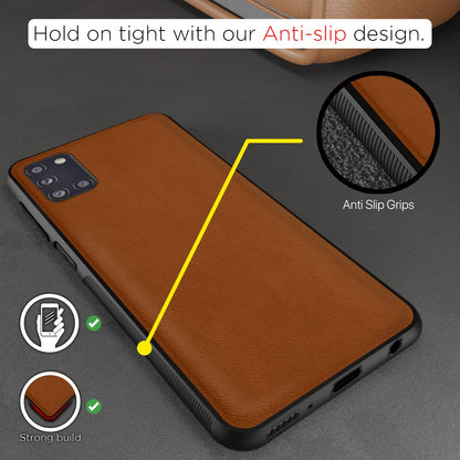 Pikkme Samsung A31 Leather camel phone cover – photo 2