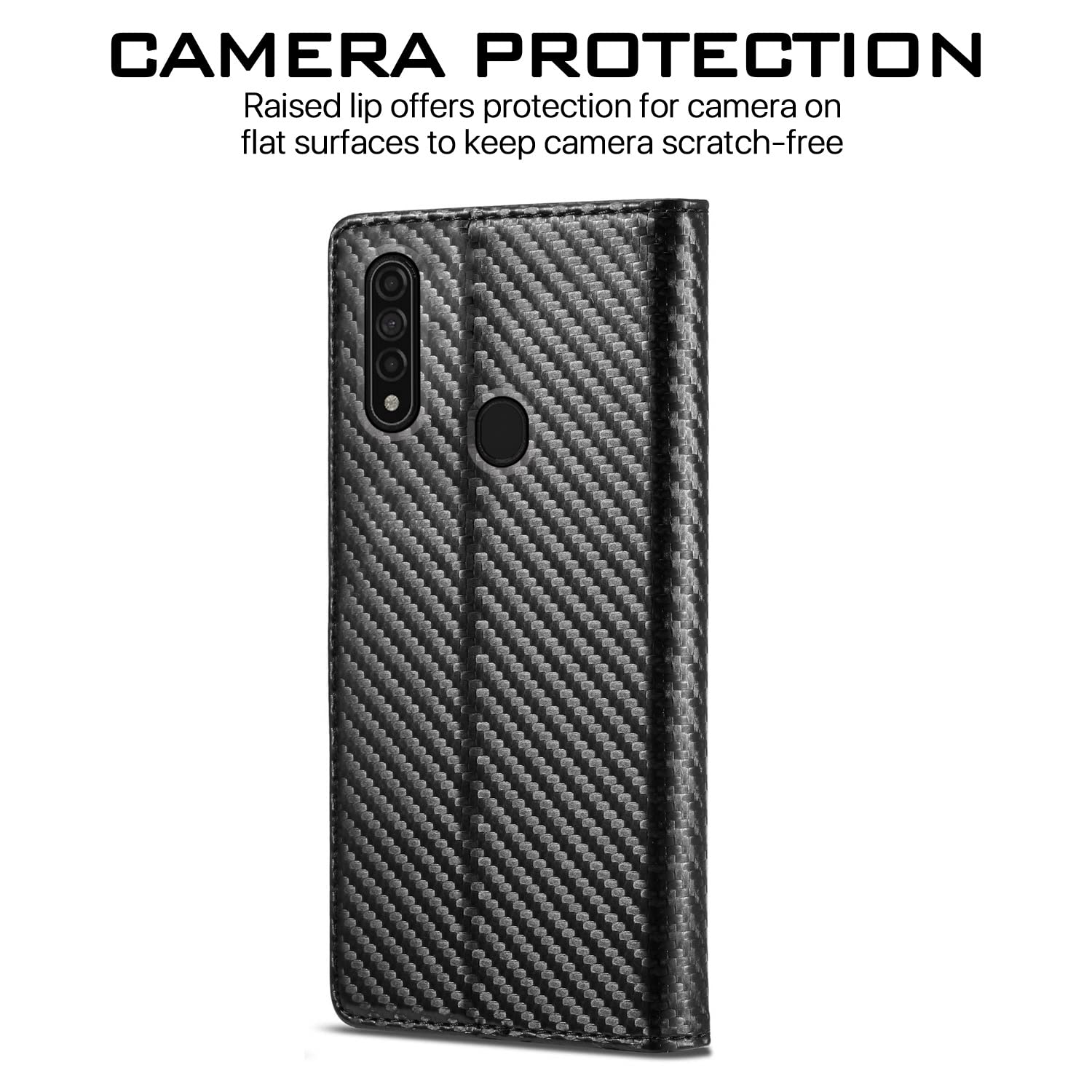 Oppo A31 Wallet mobile flip cover in black by Pikkme – photo 4
