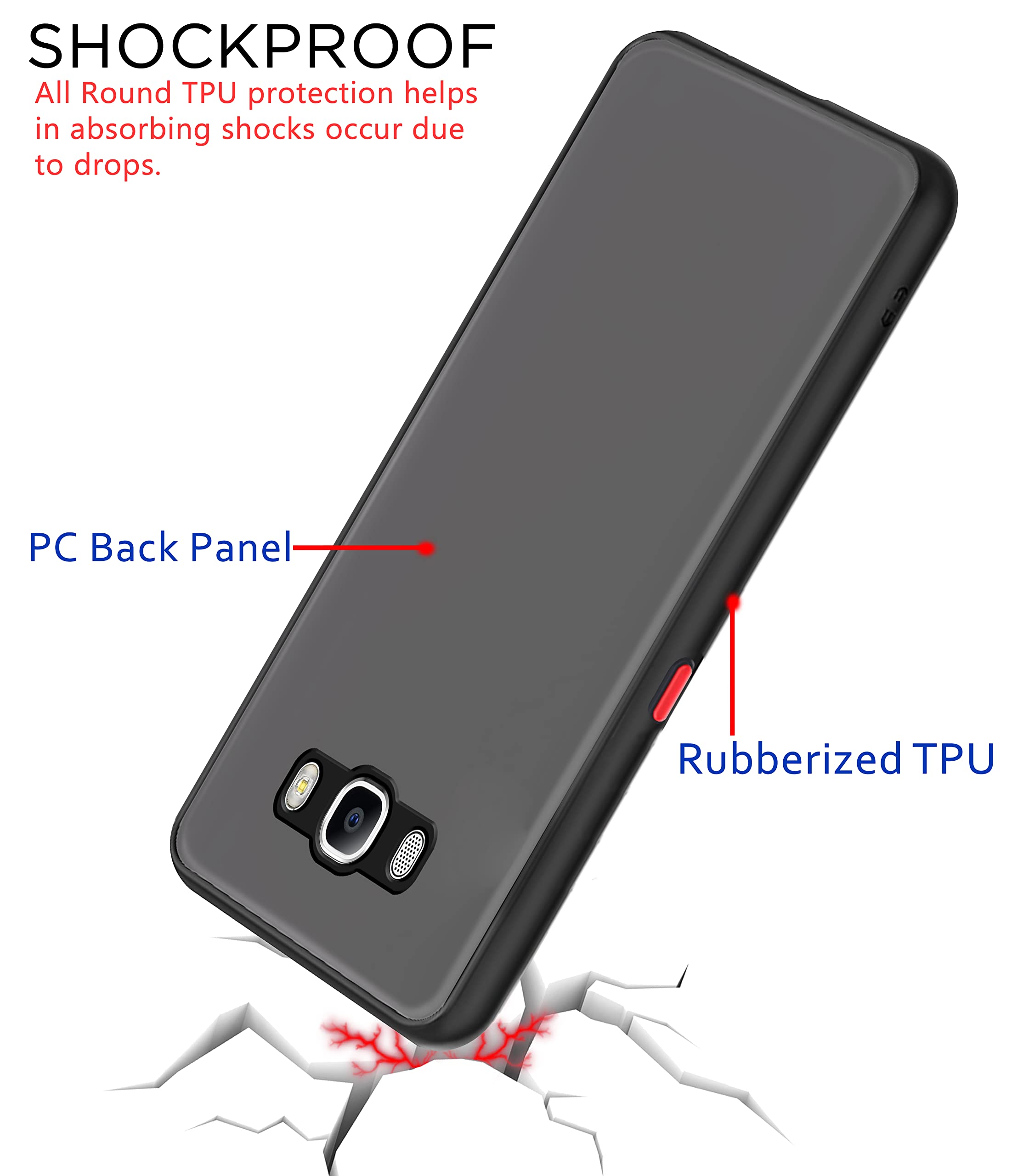 Pikkme Samsung J7 2016 Hybrid black back cover – photo 4