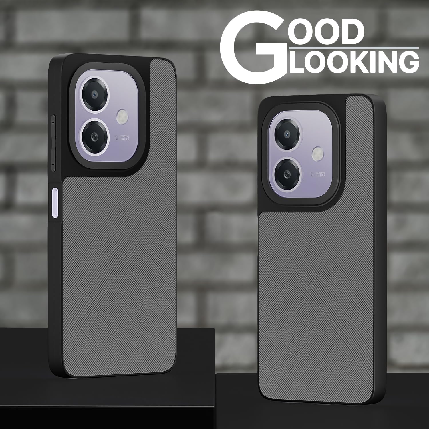 Pikkme Oppo A3x 5G/A3x 4G Leatherback grey back cover – photo 5