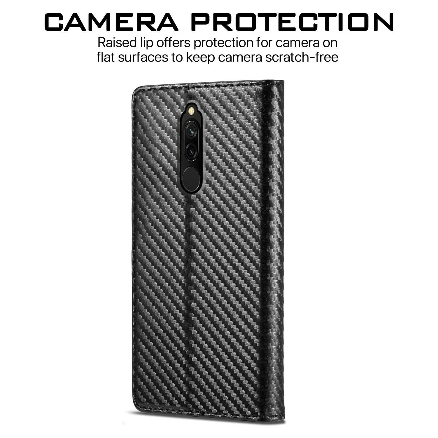 Black Wallet mobile flip cover for Redmi 8/8A – Pikkme – photo 4