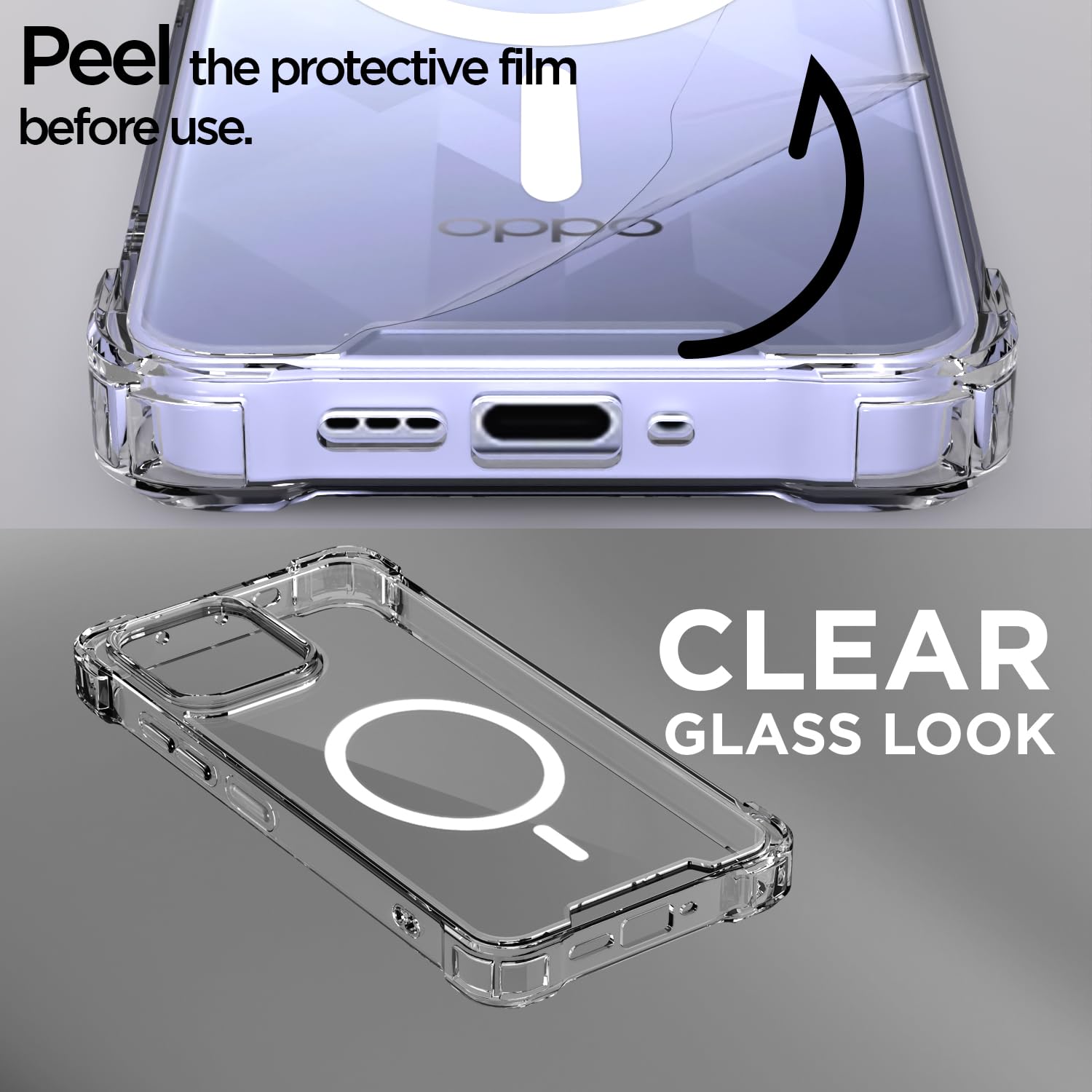 Pikkme Oppo K13 5G transparent mag-safe mobile back cover – photo 3