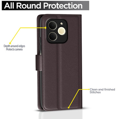 Coffee Wallet wallet flip cover for Realme P4 Lite 4G – Pikkme – photo 4