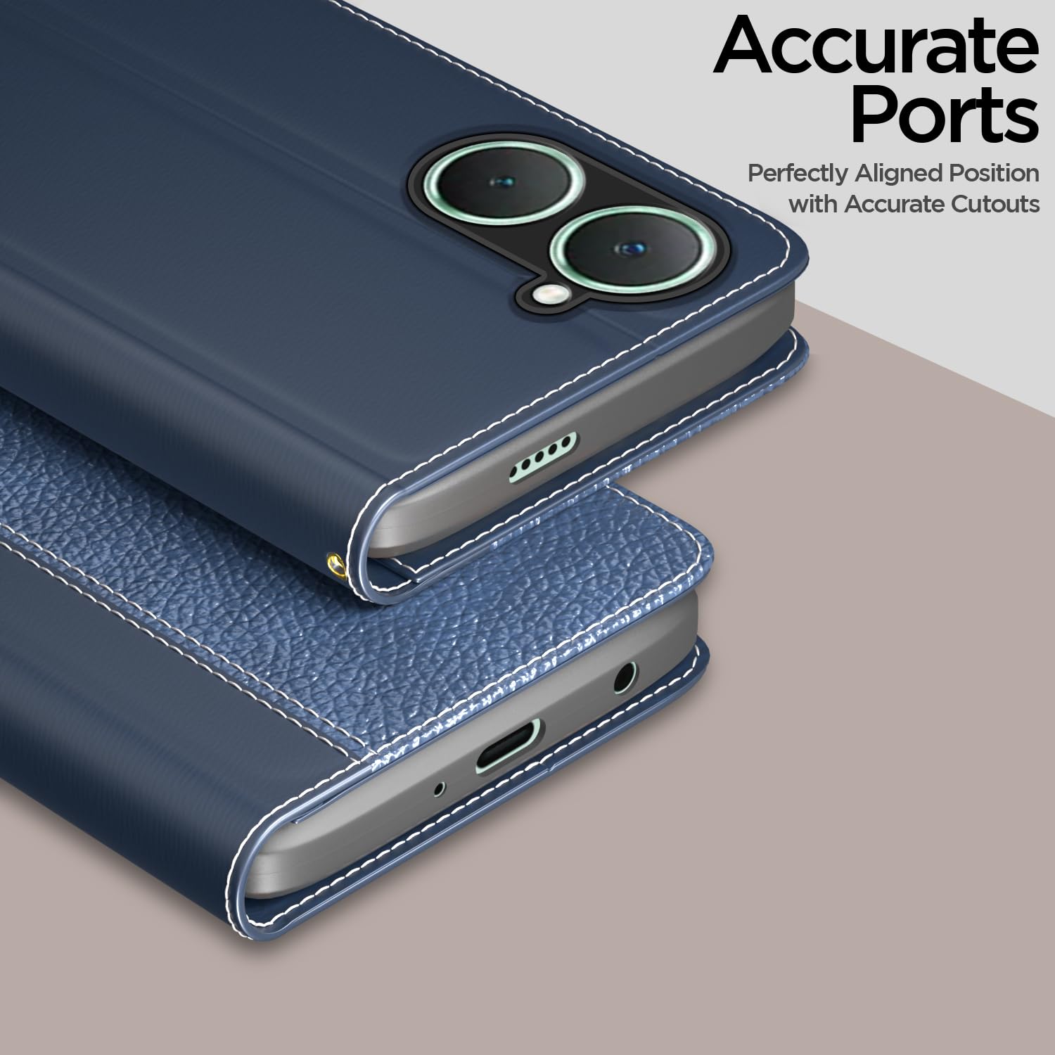 Blue Wallet flip cover for iQOO Z9 Lite 5G/Vivo T3 Lite 5G/Vivo Y18/Y18e/Y03 – Pikkme – photo 2