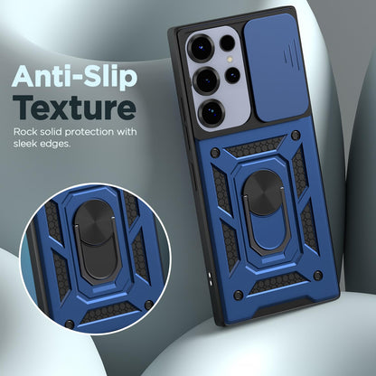 Pikkme Samsung Galaxy S25 Ultra 5G D10 Tough Armor Back Cover (Blue)