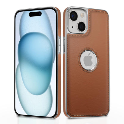 Tan Leatherback mobile cover for iPhone 15 Plus – Pikkme