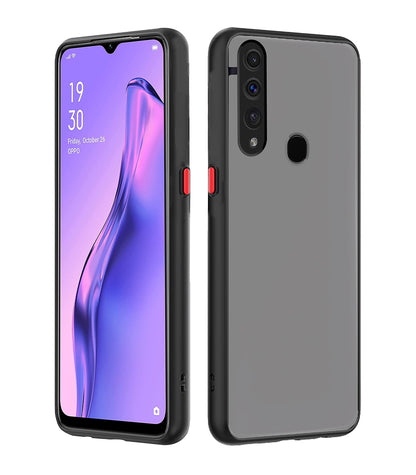 Oppo A31 mobile back cover in black by Pikkme